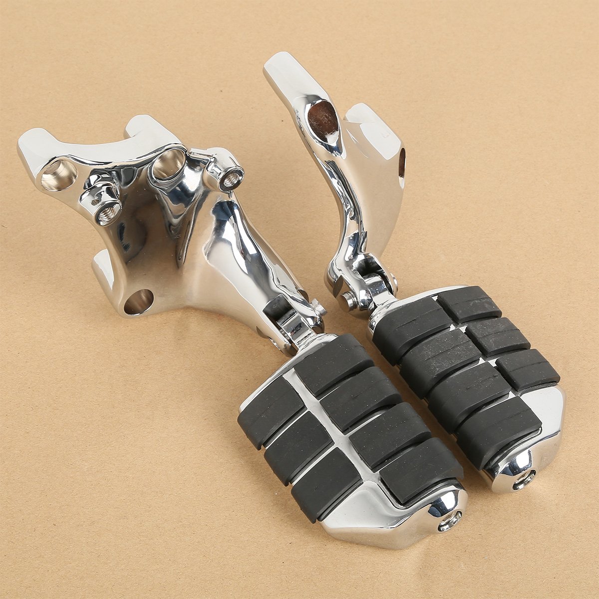 SLMOTO Anti-Vibration Lion Paw Footrest Pegs & Brackets Kit - Compatible with Harley Iron 883 XL883N (2016-2023) & XL1200NS (2018-2023) - Ergonomic Motorcycle Foot Pegs for Comfortable Riding & Passenger Safety