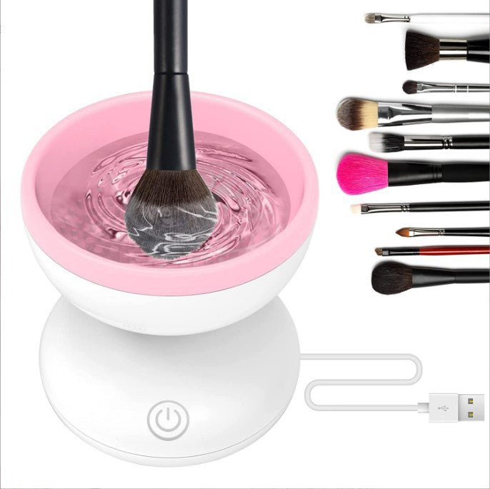 Portable Electric Makeup Brush Cleaner Machine - Automatic USB Cosmetic Brush Cleaner Tool for All Size Beauty Brushes | Perfect for Home, Travel & Professional Makeup Artists
