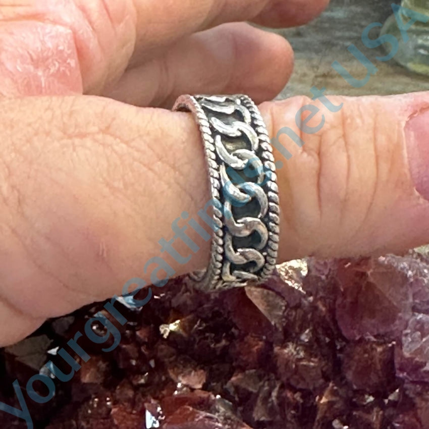 Sterling Silver Chain Band Ring for Women & Men - Size 11.5 - Dainty & Elegant Jewelry for Everyday Wear, Gifts & Special Occasions