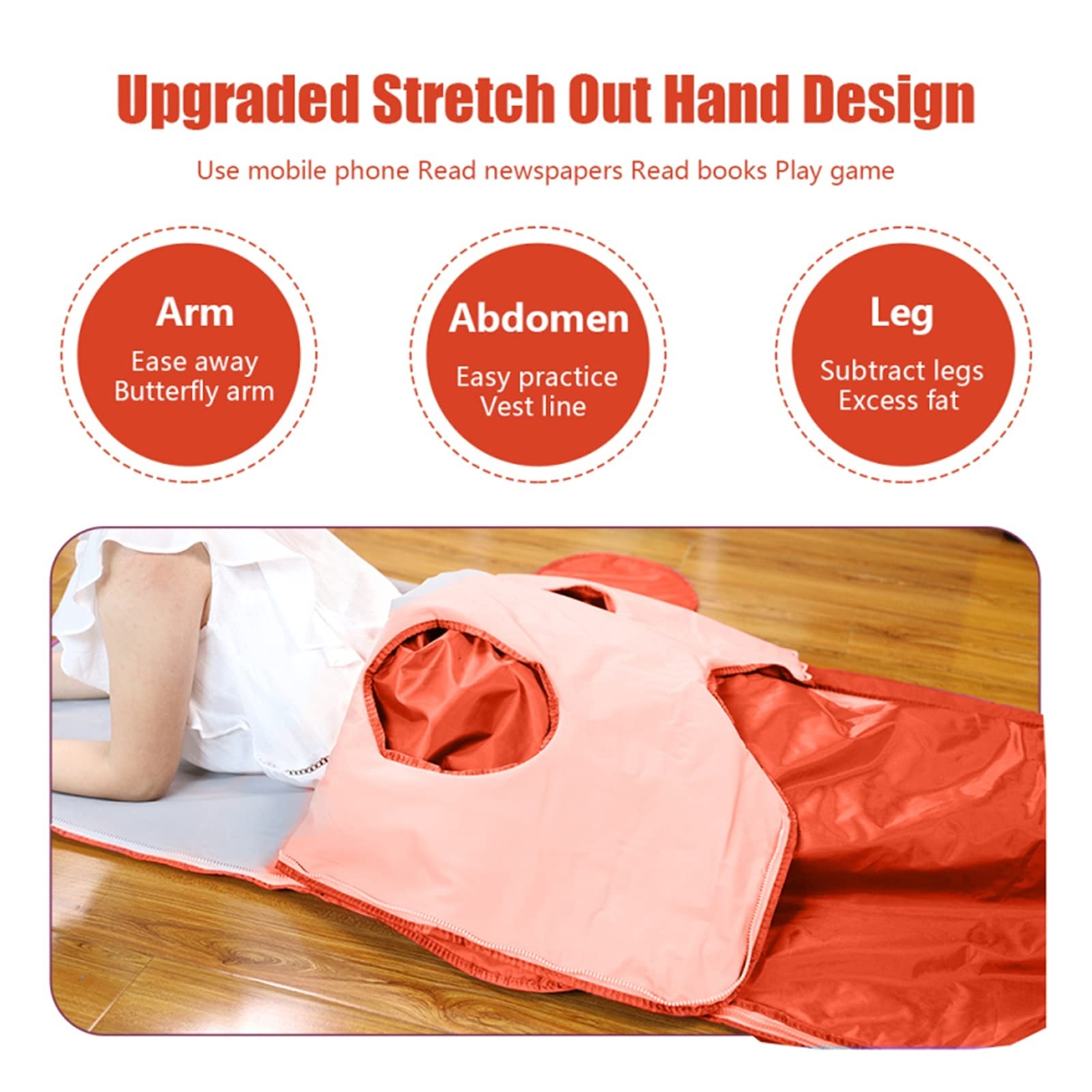 Infrared Sauna Blanket for Weight Loss - Portable Home Spa with Digital Temperature Control & Remote - Hand Reachable Design Body Shaper (Orange) | Perfect for Detox, Relaxation & Post-Workout Recovery