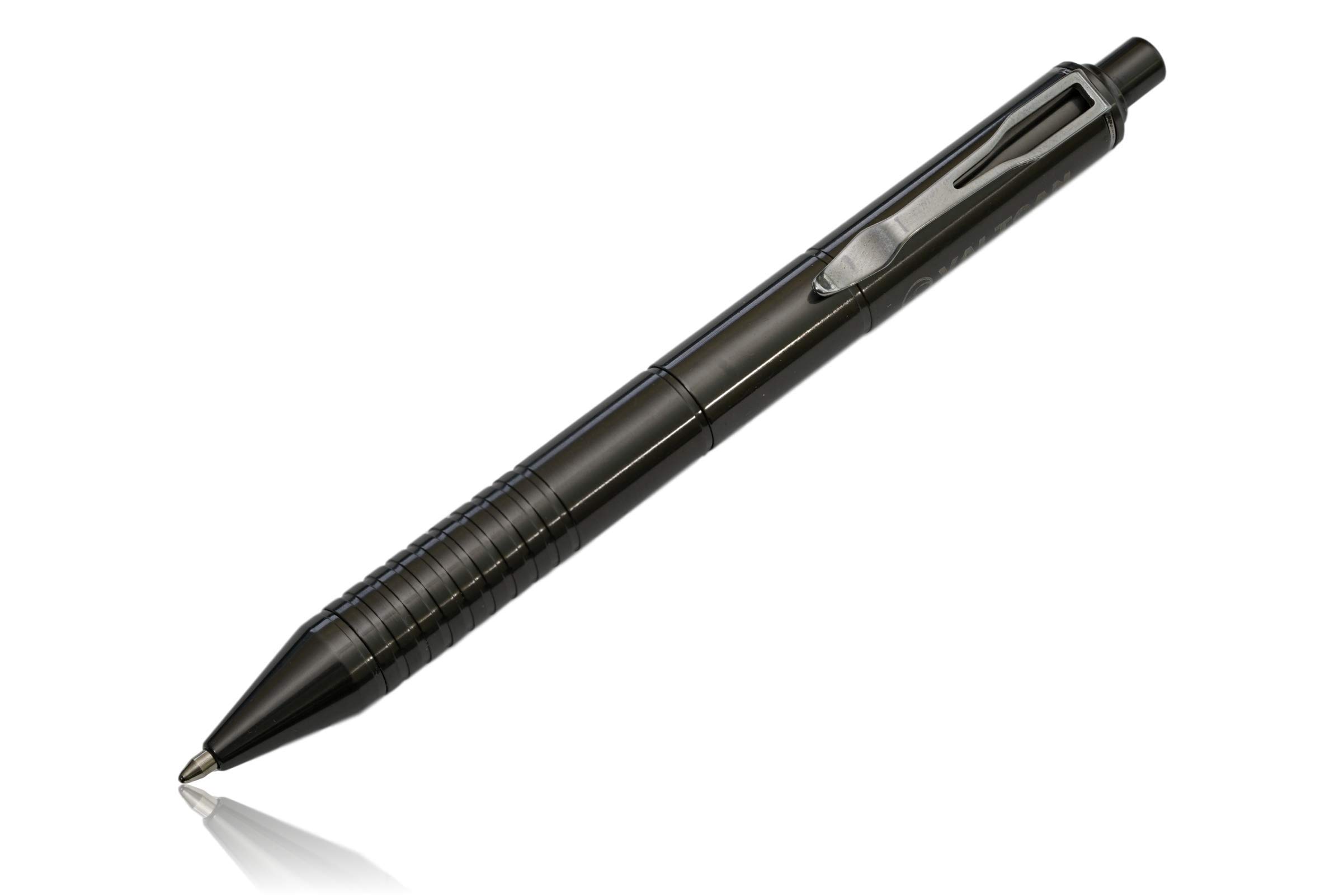 Valtcan Paladin Titanium Clicker Pen - Tactical EDC Pen for Everyday Carry, Survival Gear & Outdoor Adventures - Durable & Lightweight Titanium Pocket Pen for Writing, Gifts & Office Use