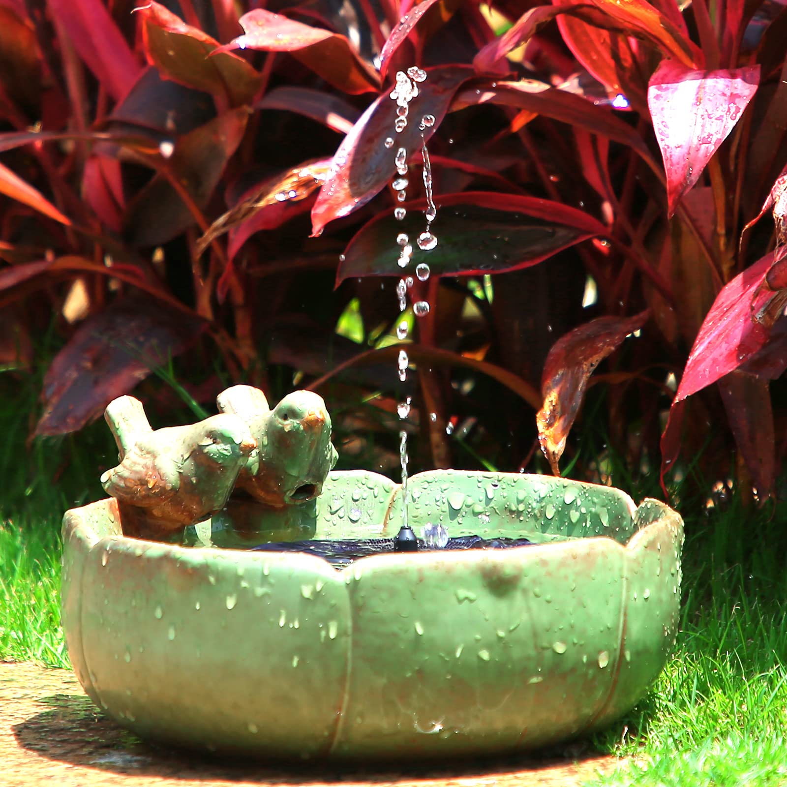 Upgraded 2.5W Solar Fountain Pump with 6 Nozzles - Solar Powered Water Pump Kit for Bird Bath, Garden, Pond, Pool & Aquarium | Outdoor Decoration & Water Feature for Patio, Yard & Backyard