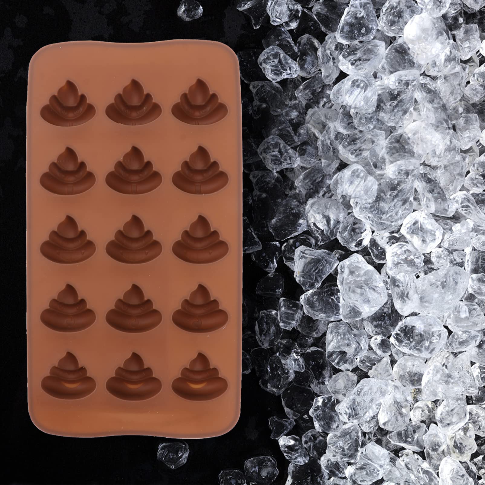 3PCS Silicone Poop Molds for Baking - Funny Poop Emotion Chocolate & Candy Molds - Perfect for Cakes, Puddings, Fondant - Great for Halloween, Birthday Parties & Prank Gifts