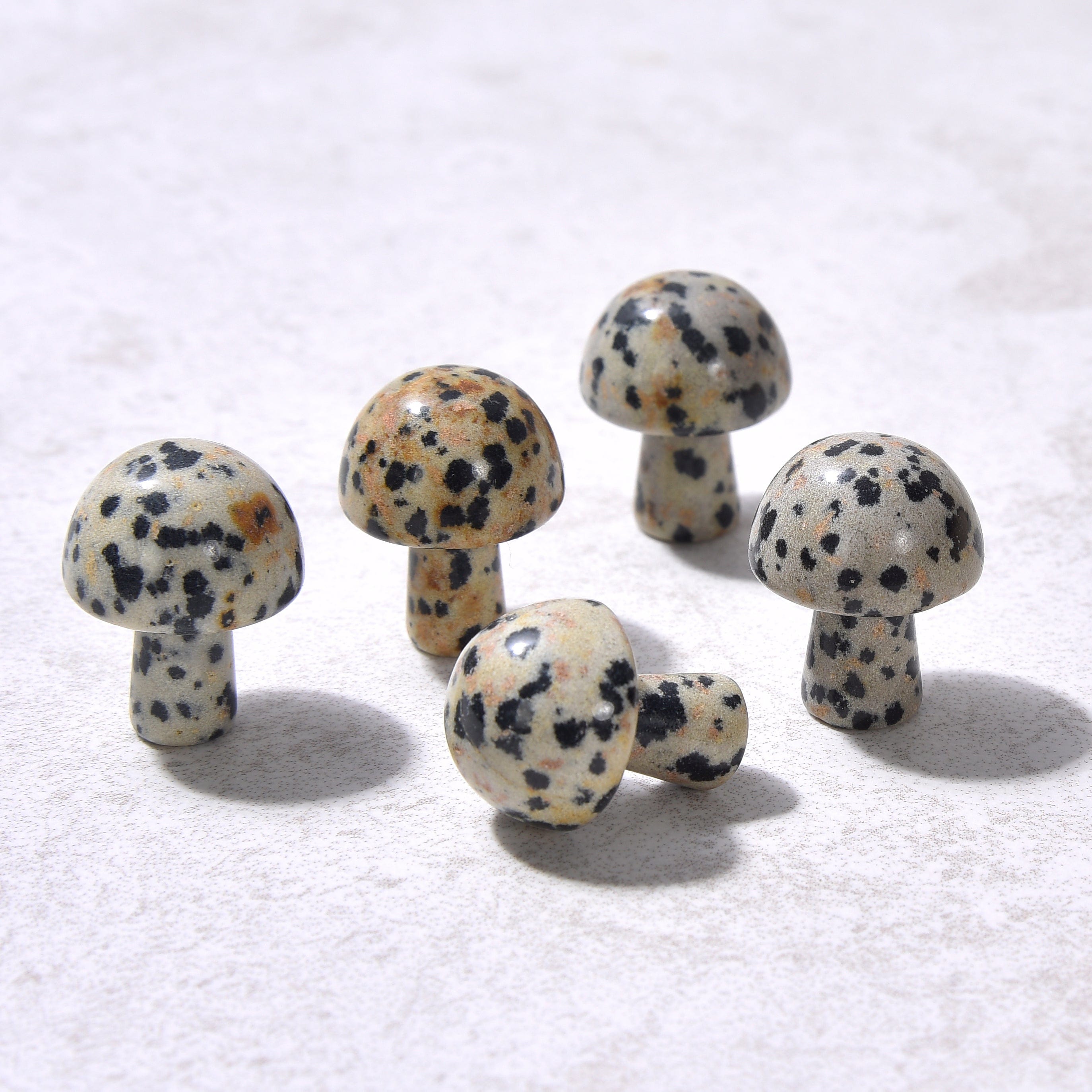 1 Dalmatian Jasper Mushroom Natural Gemstone Carving - Healing Crystal for Meditation, Home Decor, and Spiritual Gifts