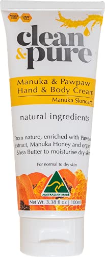Clean & Pure Moisturizing Hand & Body Cream - Hydrating Lotion for Dry Skin | Daily Moisturizer for Hands, Body & Cuticles | Perfect for Home, Office & Travel Use