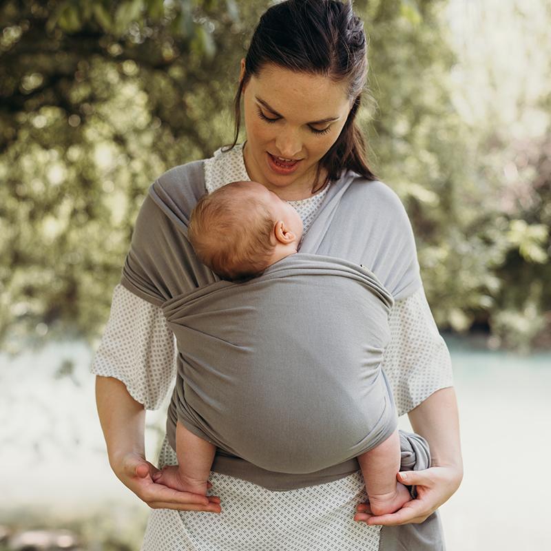 Boba Wrap Baby Carrier - Soft & Stretchy Gray Sling for Newborns to Toddlers - Perfect for Hands-Free Parenting, Errands & Outdoor Adventures