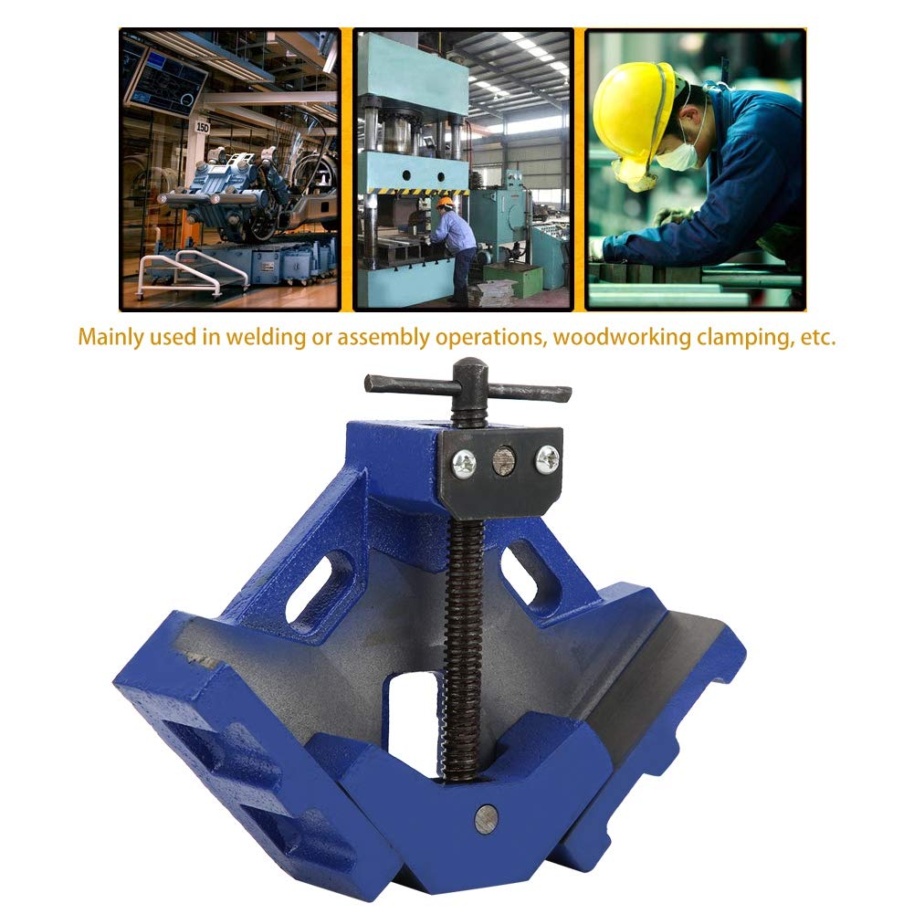 Heavy-Duty 4-Inch 90° Right Angle Clamp - Cast Iron Welding Tool for Woodworking, Metalworking & DIY Projects - Perfect for Welding Equipment, Hardware Accessories & Workshop Use