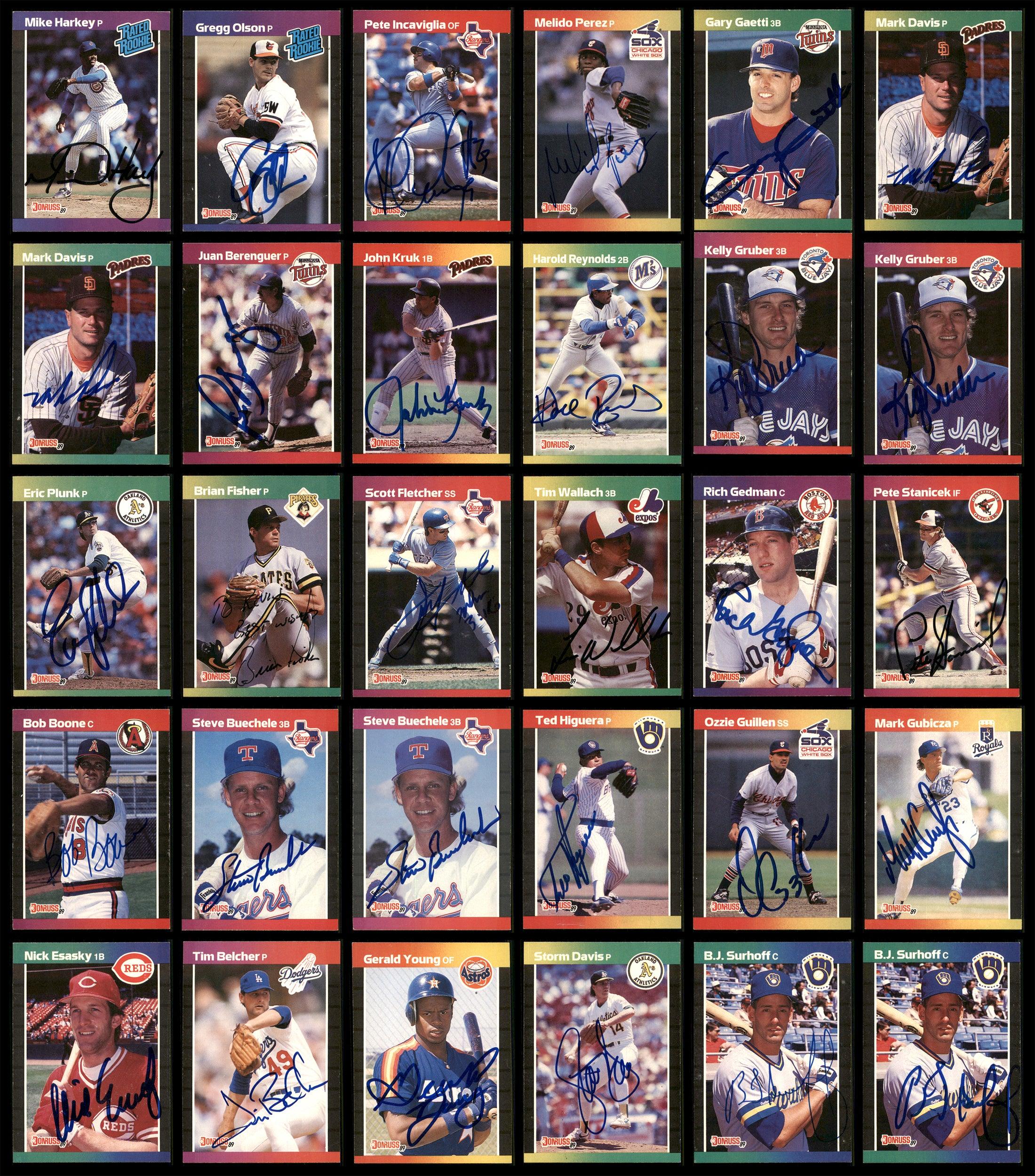 1989 Donruss Baseball Autographed Cards Lot of 152 - Rare Collectible Sports Memorabilia - SKU #185581 - Perfect for Sports Fans, Collectors, and Investment Enthusiasts
