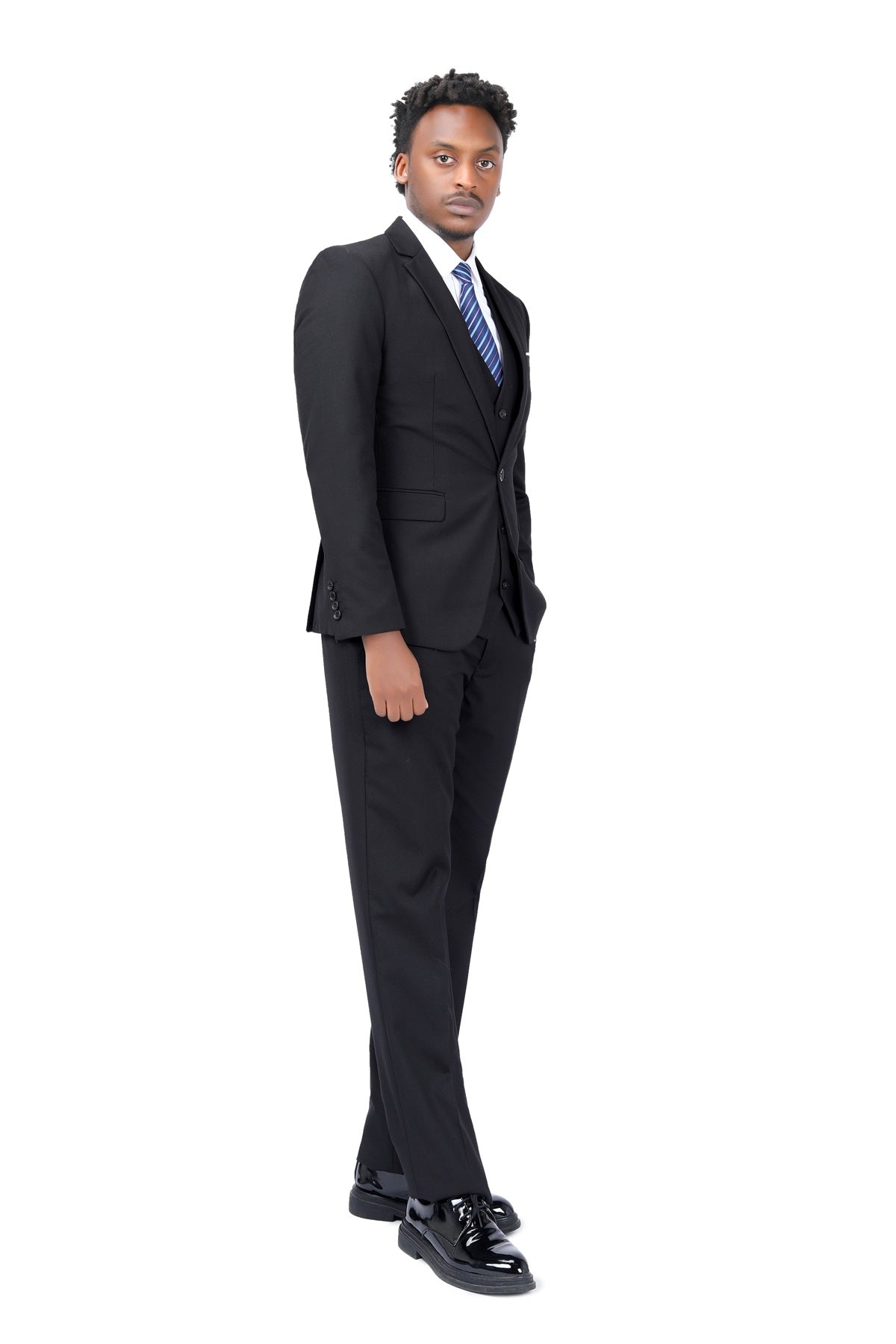 Black Slim Fit Casual Blazer for Men - Business Formal Jacket with Notch Lapel | Perfect for Office Wear, Business Meetings & Smart Casual Outfits