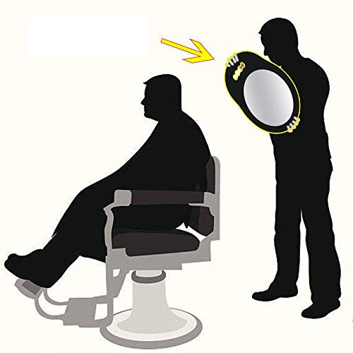 Lightweight Round Handheld Mirror with Foam Handle (13.74