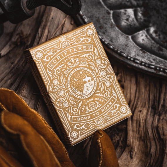 Premium Brown Drifters Playing Cards - High-Quality Poker Cards for Magic Tricks, Card Games, and Casino Nights