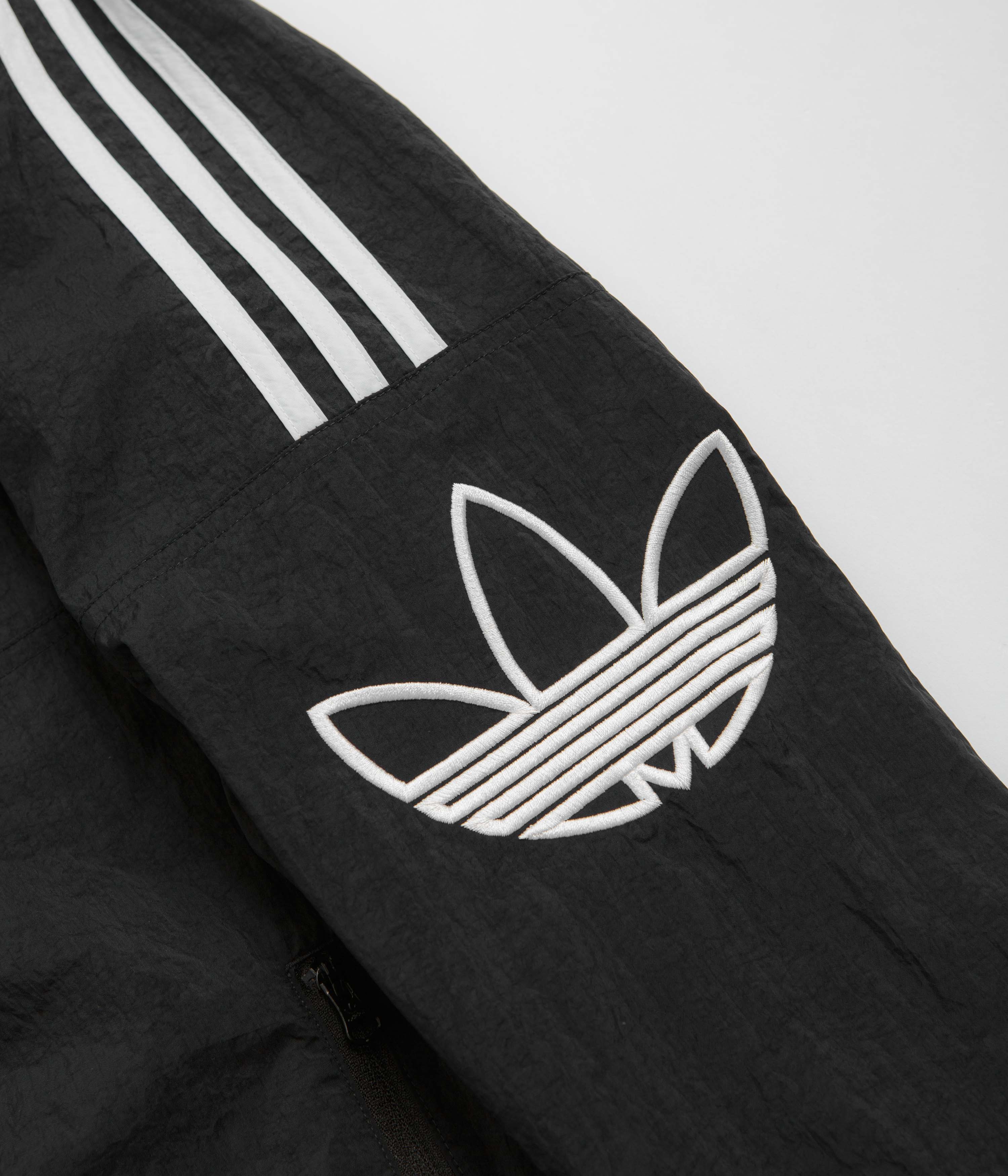 Adidas Classic Anorak Jacket for Men & Women - Lightweight Waterproof Windbreaker with Hood - Perfect for Hiking, Running & Outdoor Activities (Black)