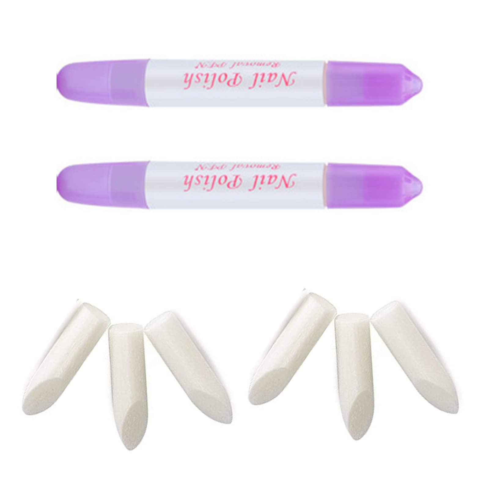 2 Pack Dual-Tip Nail Polish Corrector Pens - Purple Nail Art Cleaner & Edge Sculpting Tool for DIY Manicures & Salon Use | Perfect for Fixing Mistakes & Detailing Nail Designs