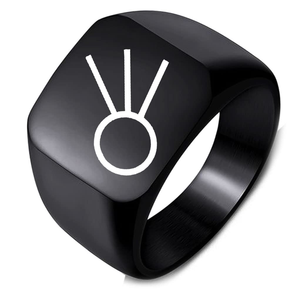 Laser Engraved Comet Symbol Silver Stainless Steel Ring for Men & Women - Perfect for Couples, Gifts, and Everyday Wear