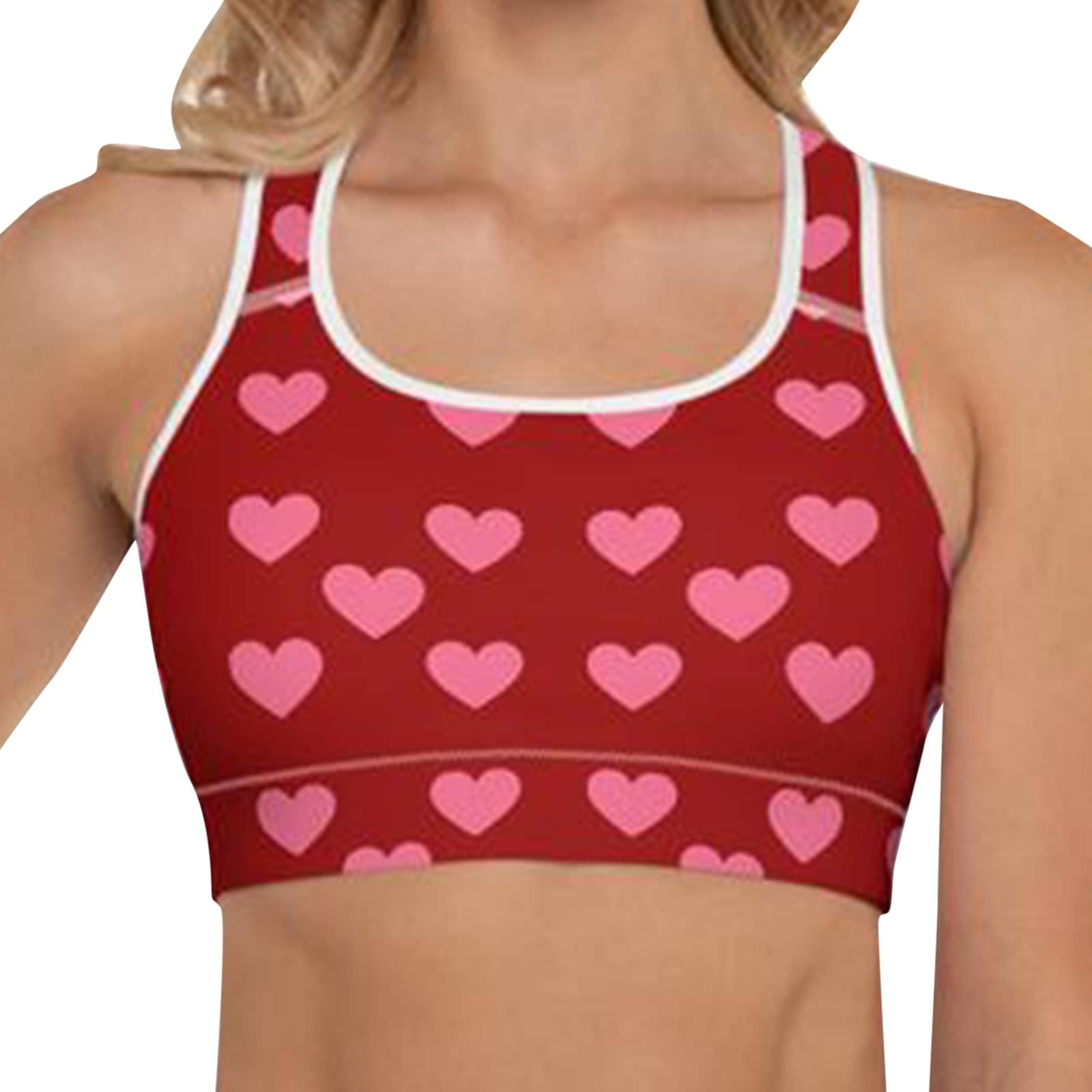 Women's Wireless Sports Bra - Breathable Fashion Print Yoga Bra with Padded Support for Gym, Running, Workout & Active Lifestyle