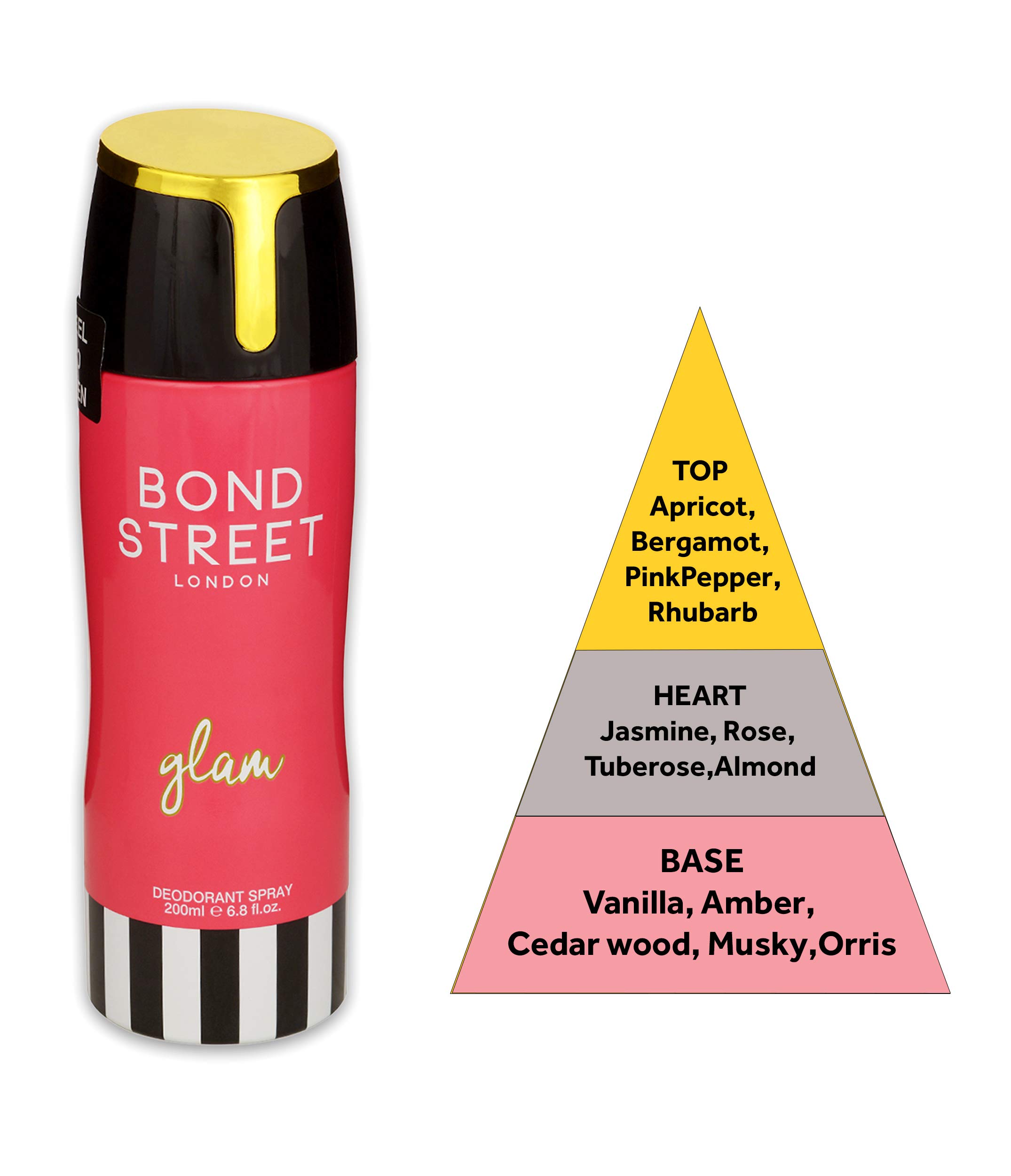 Bond Street London Body Spray for Women - 200ml Long-Lasting Fragrance, Floral & Fruity Scent - Perfect for Daily Use, Office, Date Night & Special Occasions