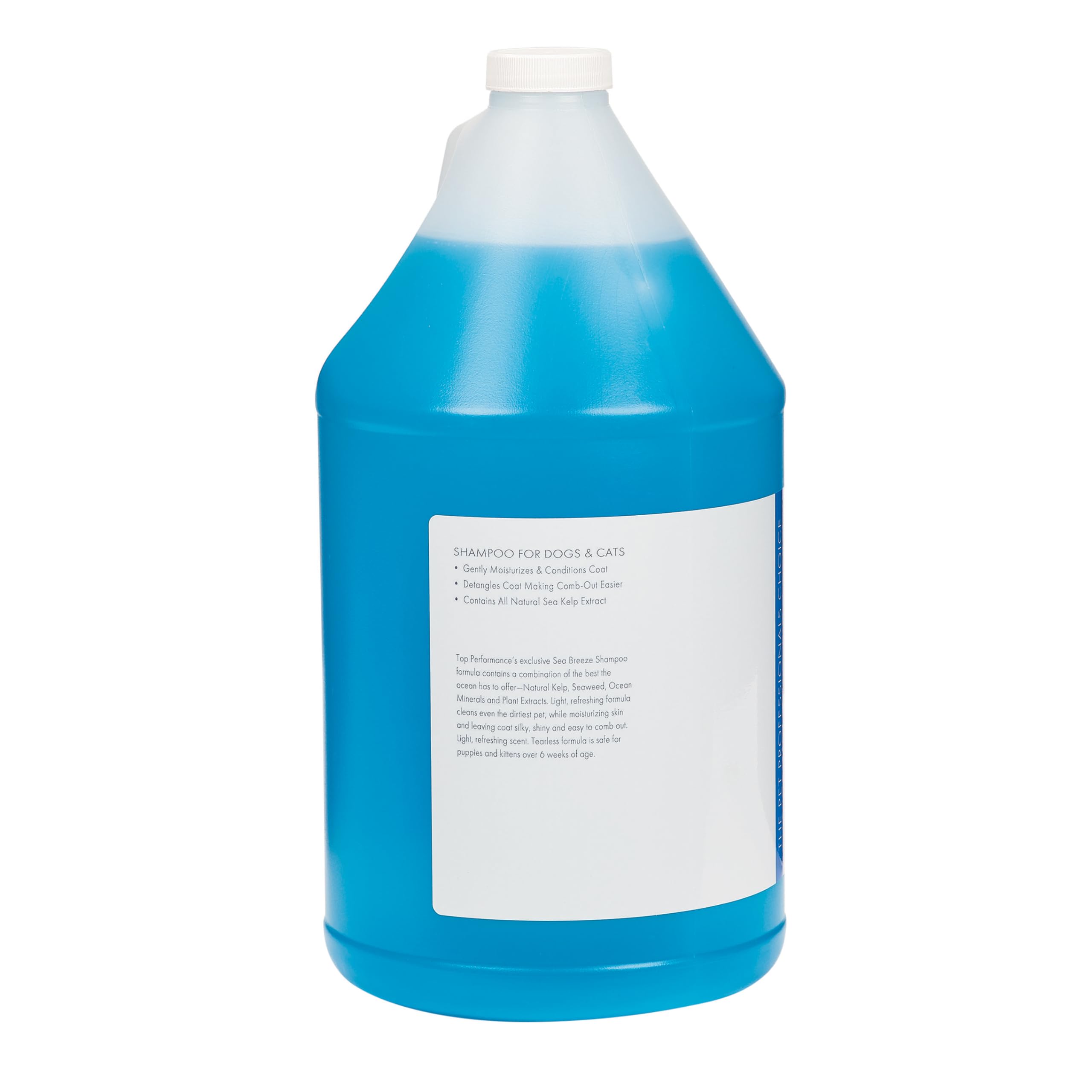 Top Performance Sea Breeze Pet Shampoo for Dogs & Cats - 1 Gallon | Gentle Cleansing & Deodorizing Formula for Bathing, Grooming & Skin Care