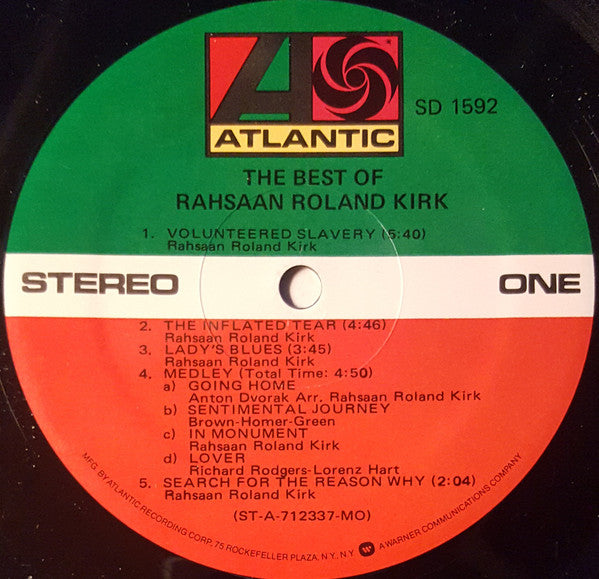 Rahsaan Roland Kirk - The Best Of Rahsaan Roland Kirk LP Vinyl Record (Compilation, Reissue, Mono, VG+ Condition) - Perfect for Jazz Collectors & Vinyl Enthusiasts