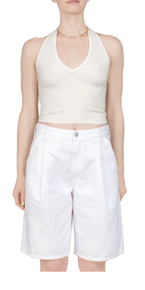 Women's Halter Top Cream - Sexy Summer Crop Tops for Women - Perfect for Beach, Party, and Casual Wear