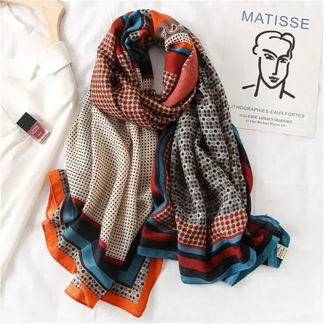 Luxury Striped Scarves for Women - Soft Cashmere & Silk Fashion Scarves - Perfect for Winter, Fall, and Elegant Outfits