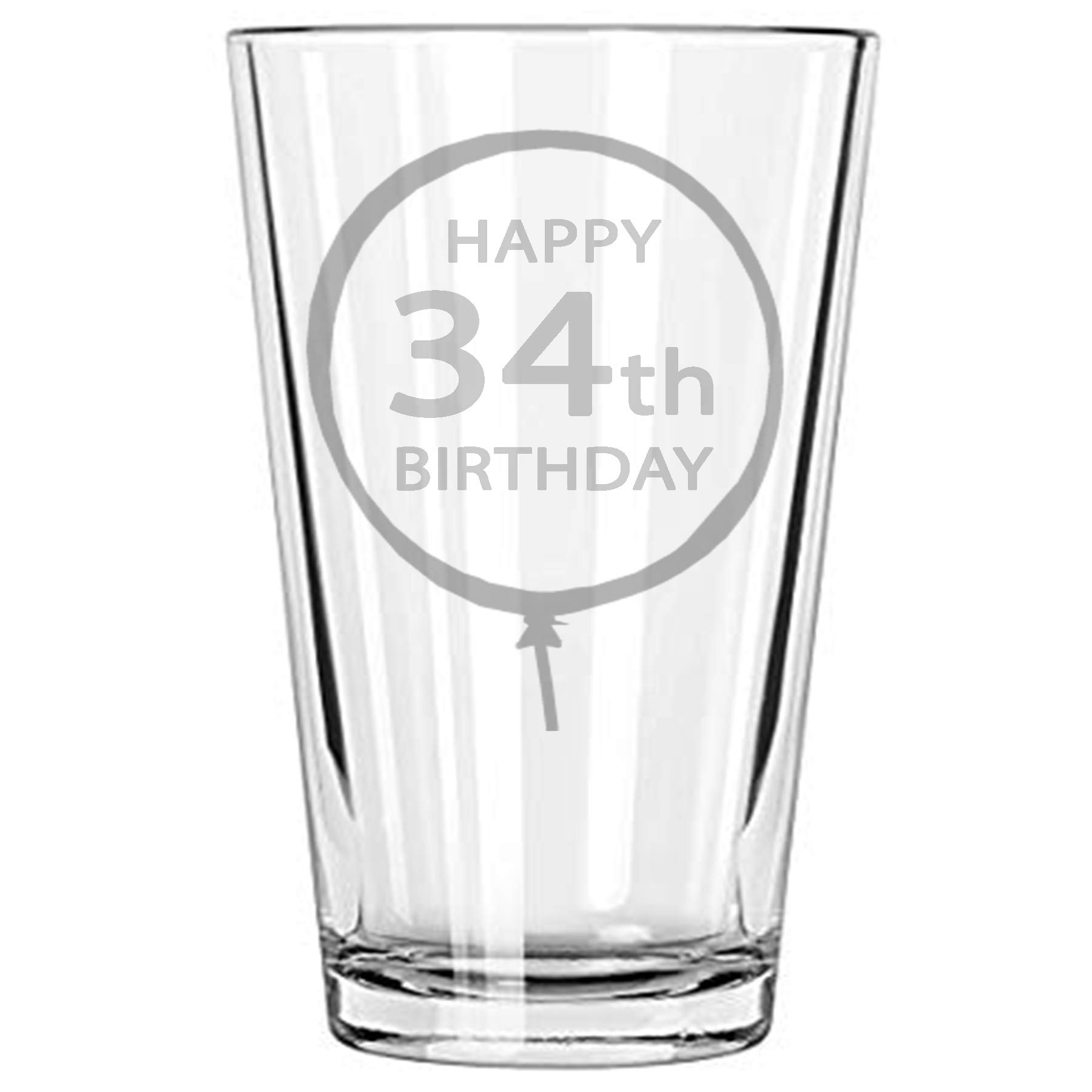 Happy Birthday Beer Glass - 16 oz Pint Glass for Birthday Parties, Celebrations & Gifts - Perfect for Beer, Cocktails & Drinks at Parties, BBQs & Special Occasions