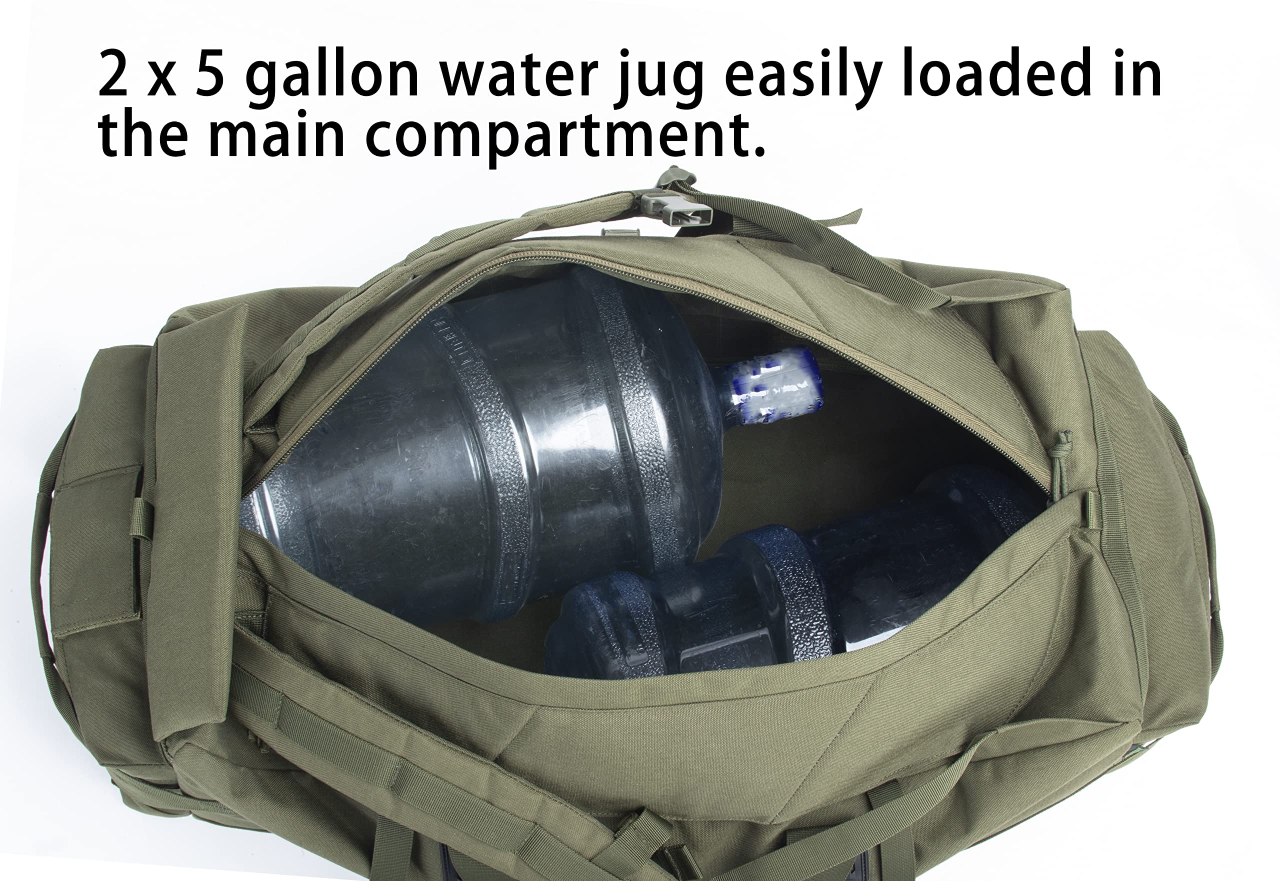 Backferry 85L Large Military Duffle Bag Backpack - Tactical Field Gear Equipment for Army Deployment, Olive Drab - Perfect for Camping, Hiking, Travel & Outdoor Adventures
