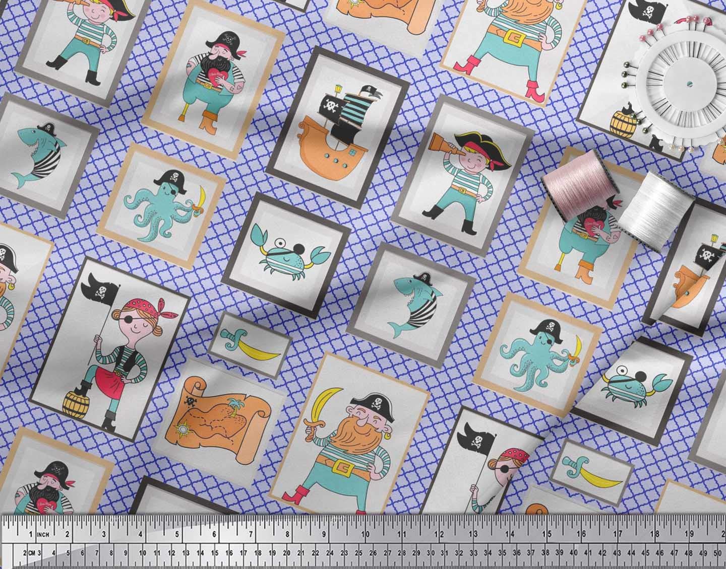 Soimoi Moss Georgette Brown Fabric by The Yard - 42 Inch Wide Penguin Ocean Print Fabric with Adorable Penguins for DIY Sewing, Dressmaking & Home Decor Projects