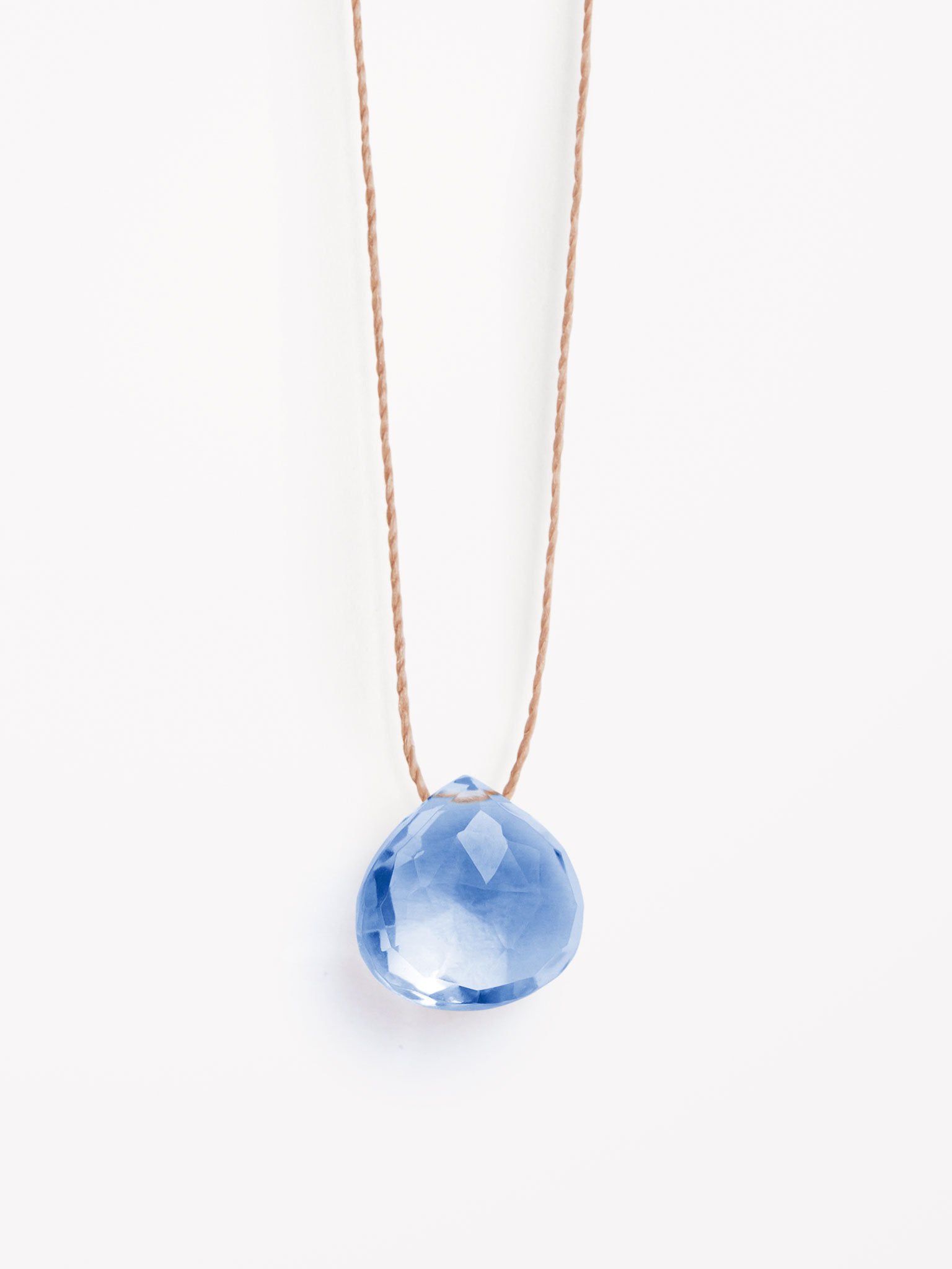 Wanderlust Life Fine Cord Necklace with California Blue Quartz - Elegant Bohemian Jewelry for Women, Perfect for Travel, Beach & Everyday Wear