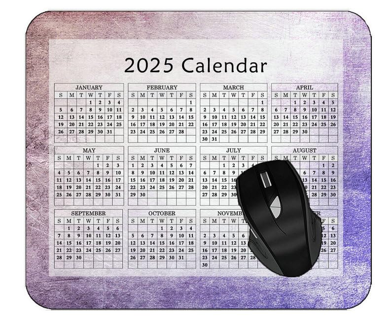2025 Textured Surface Mouse Pad with US Holidays - Non-Slip Desk Mat for Office, Gaming & Home Use