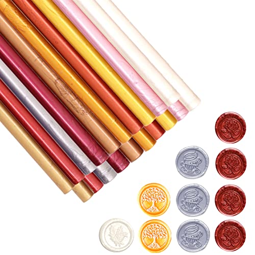 ONWINPOR 20-Pack Mixed Color Glue Gun Wax Seal Sticks for Wax Sealing - Perfect for Wedding Invitations, Wine Bottles, Envelopes & Christmas Gifts - DIY Craft, Calligraphy & Vintage Decoration