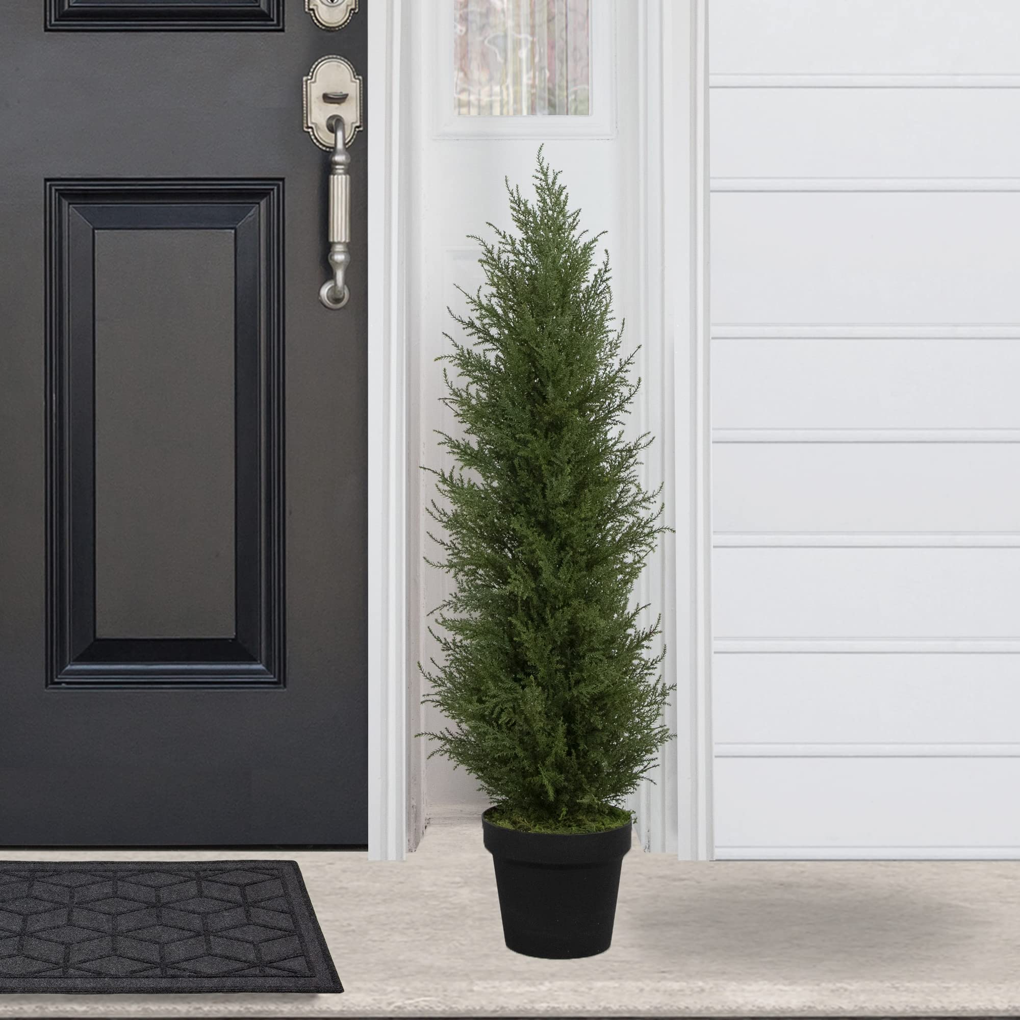 Northlight 3ft Artificial Cedar Pine Petite Arborvitae Tree in Round Pot - Unlit Green Faux Evergreen for Home Decor, Office, and Holiday Display