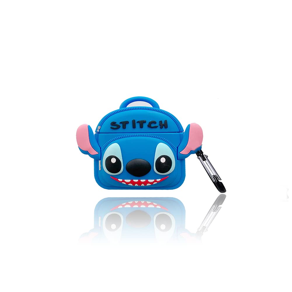 AirPods 3 Case with Keychain - Soft Silicone Protective Cover (Stitch Design) for Travel & Daily Use