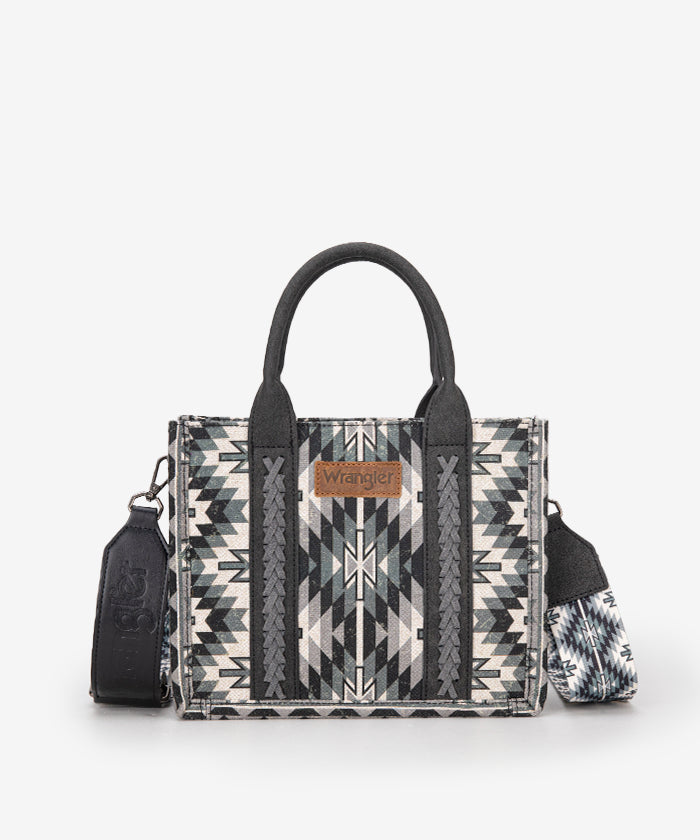 Wrangler Aztec Print Canvas Tote Bag for Women - Stylish & Durable Handbag for Shopping, Beach, Work & Travel Accessories