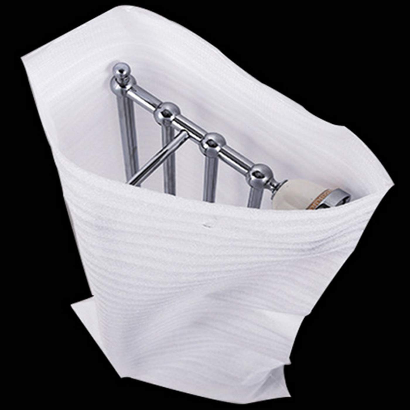 100 Pack White Cushion Foam Pouches - Protective Moving Wrap for Dishes, Cups & Furniture - Bubble-Free Packing Supplies for Shipping & Storage - Ideal for Home Moving, Online Sellers & Gift Packaging