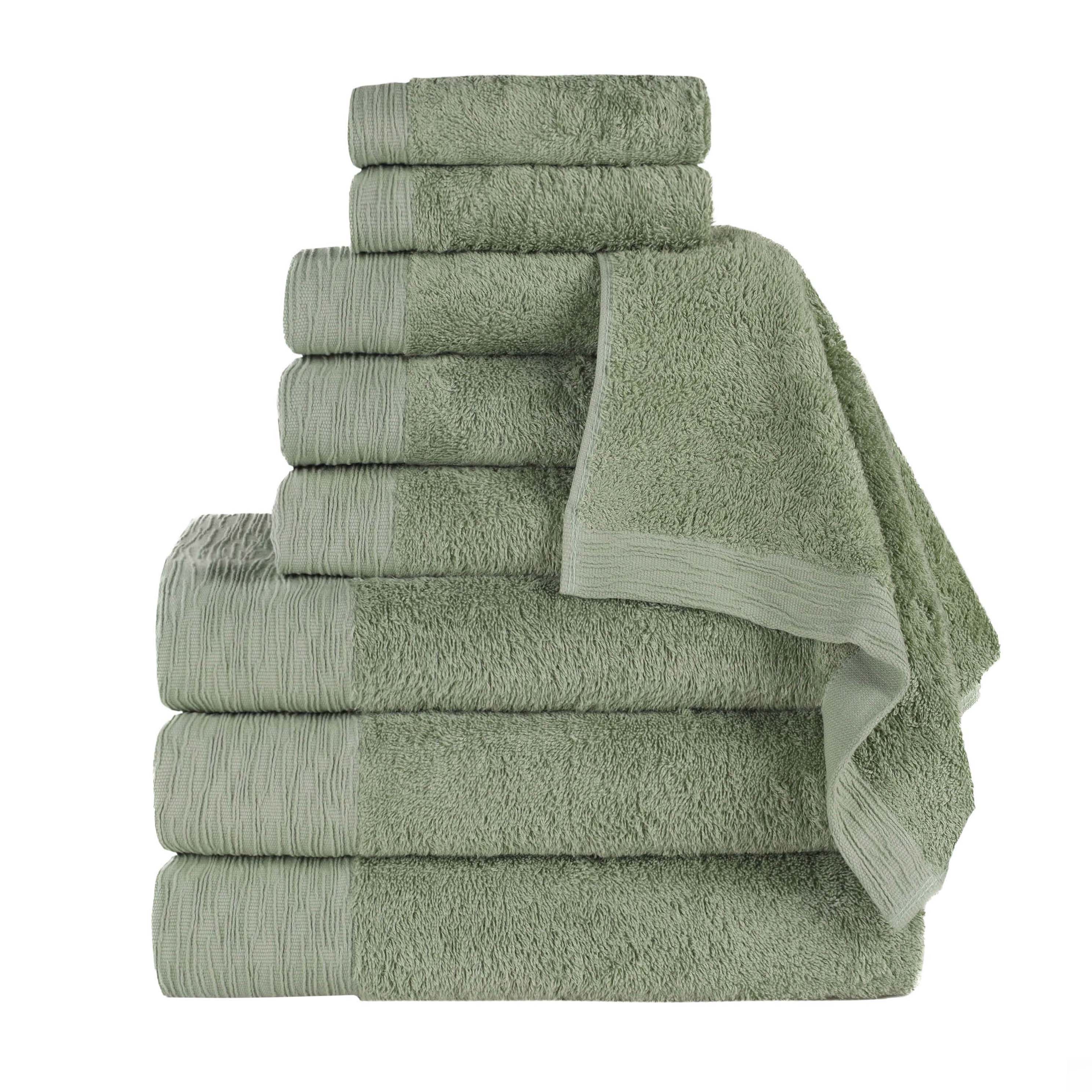 Bamboo Rayon 9-Piece Towel Set - Ultra Soft, Eco-Friendly & Fluffy - Perfect for Bath, Spa & Guest Use