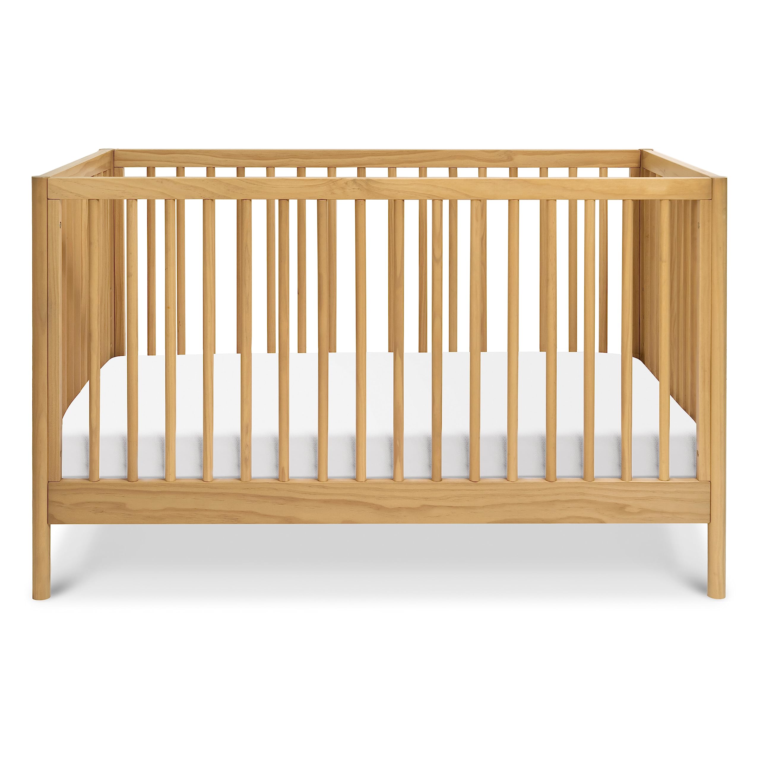 DaVinci Birdie 3-in-1 Convertible Baby Crib - GREENGUARD Gold Certified, Converts to Toddler Bed & Daybed - Adjustable Height Wooden Crib with Easy Assembly - Honey Finish - Perfect for Nursery, Bedroom & Daycare Use