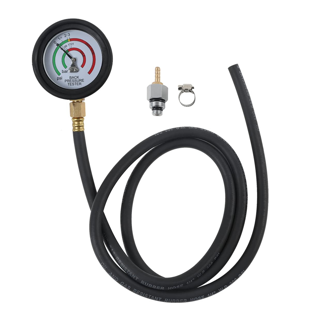 CMTOOL Professional Car Exhaust Back Pressure Tester Kit - 6-Foot Hose with Adapter & Hose Clamp - Accurate Engine Diagnostic Tool for Mechanics & DIY Auto Repair (Carton Packaging Included)