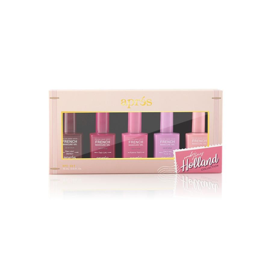 Apres French Manicure Ombre Series Holland Set - Professional Gel Nail Kit for Salon & Home Use, Long-Lasting Ombre Nail Design, Perfect for Bridal, Party & Special Occasions