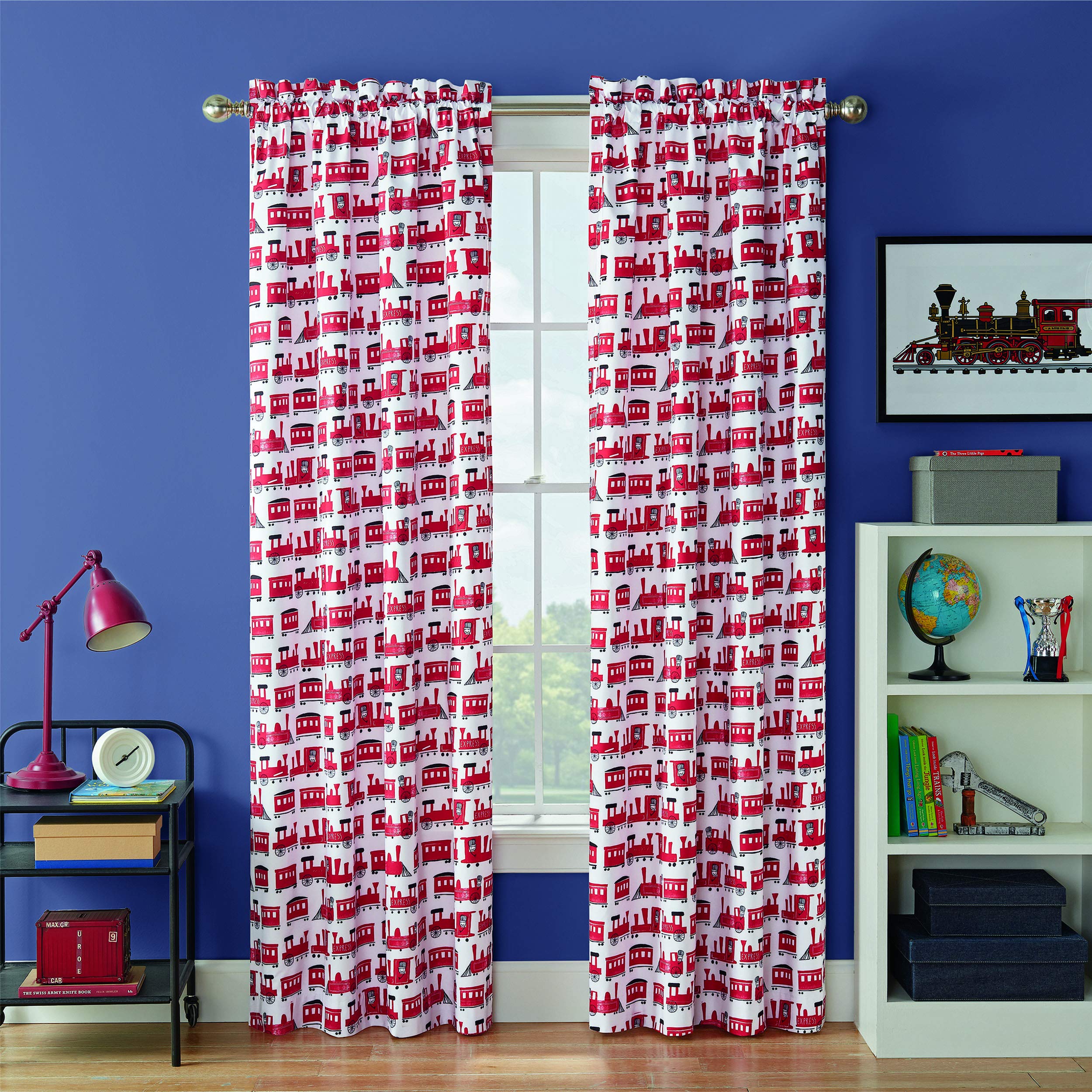Waverly Kids Room Darkening Curtains - Express Train Design 42
