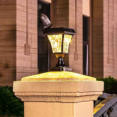 Solar LED Garden Lights Outdoor Waterproof - Warm White Pillar Landscape Lighting for Yard, Pathway, Park Decoration - Perfect for Patio, Lawn, Driveway, and Garden Decor