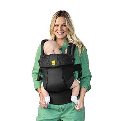 LÍLLÉbaby Complete All Seasons Ergonomic 6-in-1 Baby Carrier for Newborn to Toddler (7-45 lbs) - Adjustable Lumbar Support & 360° Carrying Positions - Inward & Outward Facing - Black - Perfect for Hiking, Shopping, and Hands-Free Parenting