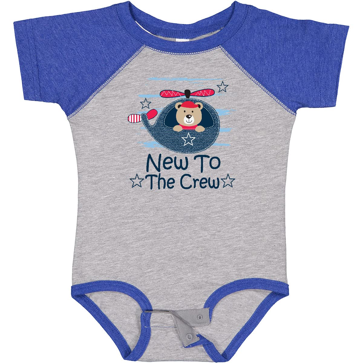 Inktastic New to The Crew Baby Boy Bodysuit - Soft Cotton Onesie for Newborns & Infants - Perfect for Baby Showers, Birth Announcements & Family Photos