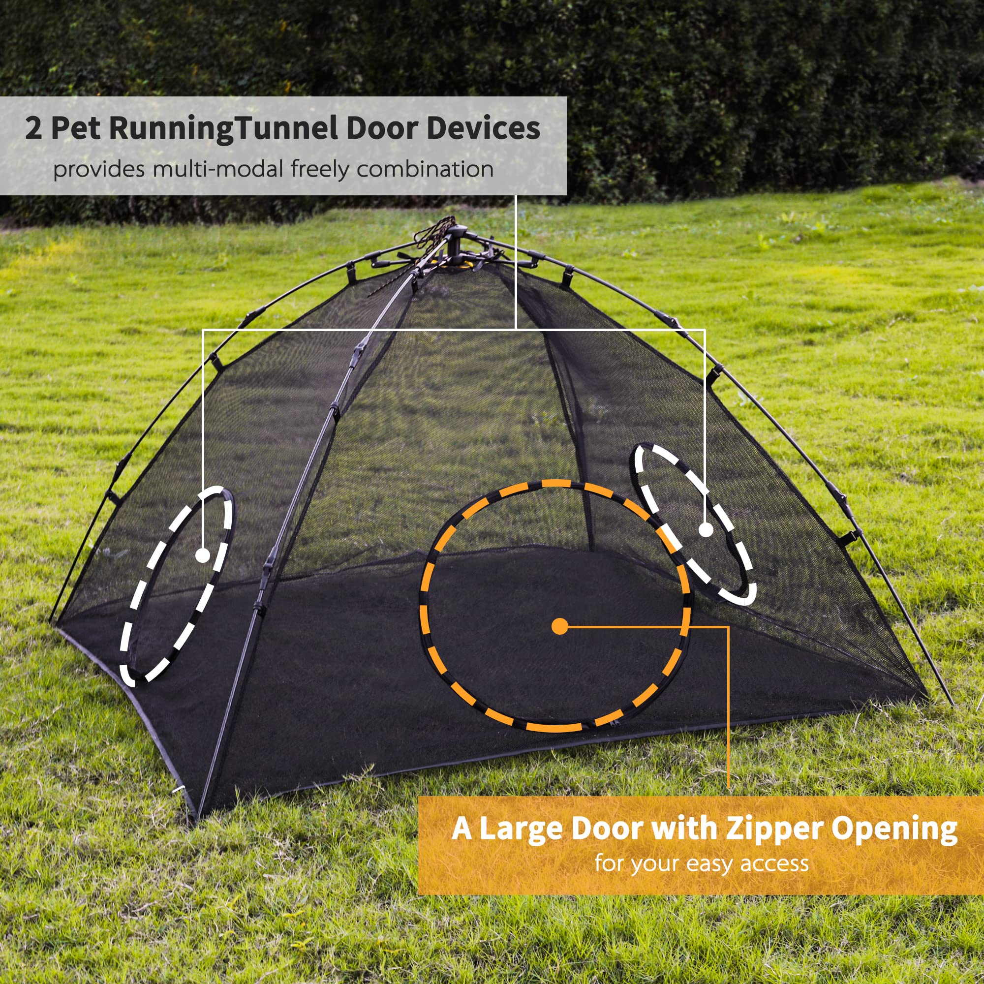 KOOPRO Outdoor Cat Enclosure - Portable Catio, Cat Tunnel & Play Tent for Indoor Cats & Small Pets | Weatherproof Pop-Up Design with Carry Bag | Perfect for Backyard, Patio & Travel Use