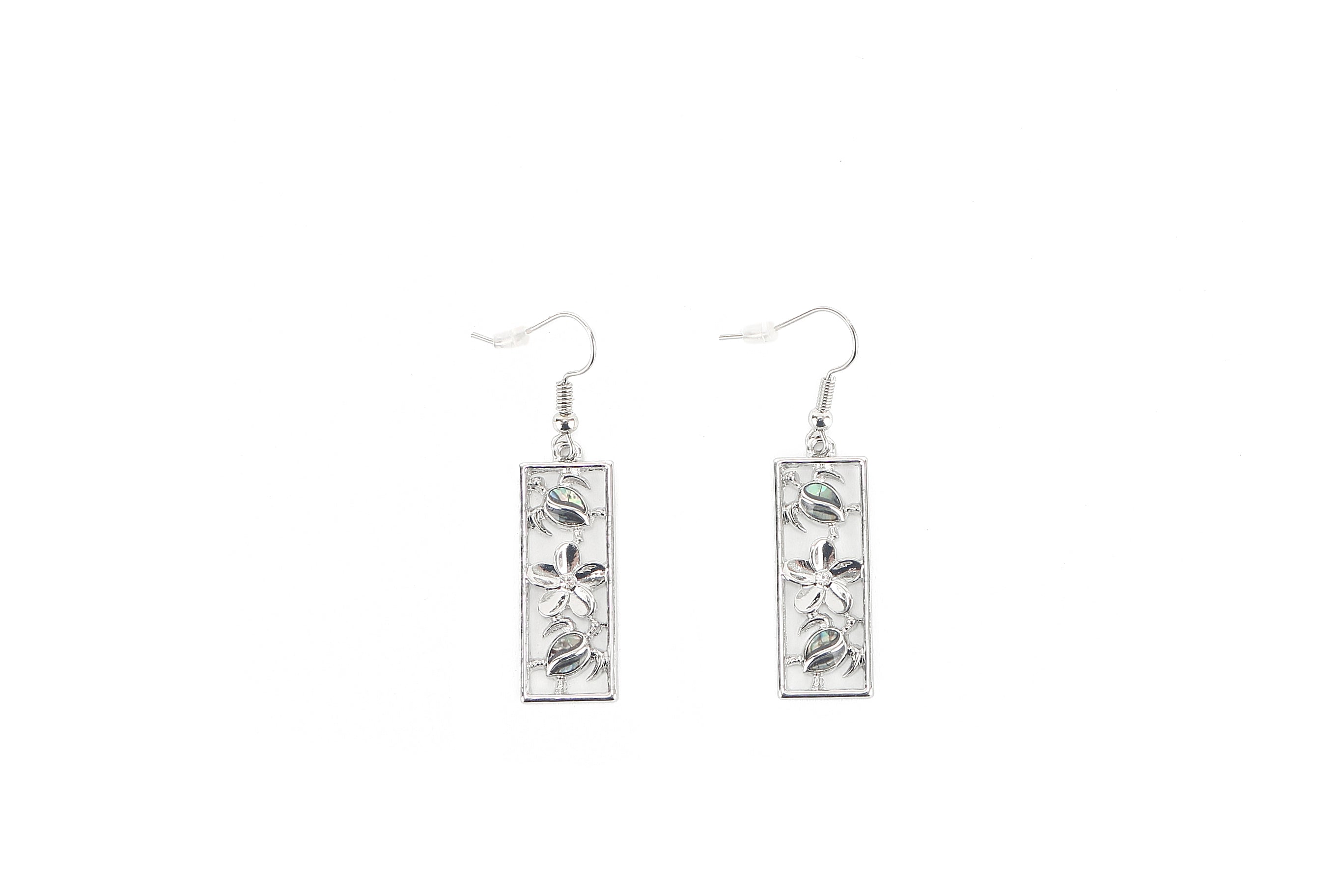 Makamae 3 Turtle Silver Earrings for Women - Hawaiian Style Jewelry - Perfect for Beach Vacations, Luau Parties & Everyday Boho Fashion