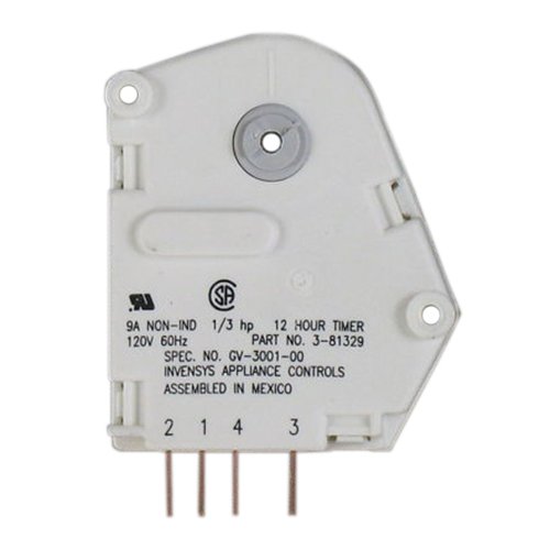 WP3-81329 Universal Refrigerator Defrost Timer Replacement - Compatible with 3-81329, 4357124, 68001115, 14220685 - Durable Appliance Part for GE, Whirlpool, Frigidaire Fridges - Perfect for Home Kitchen & Commercial Use
