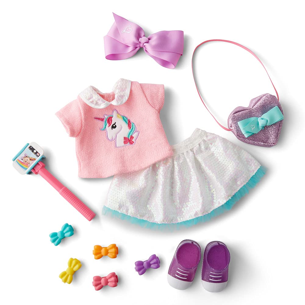 JoJo Siwa 18-Inch Poseable Doll with Cell Phone & Selfie Stick - Interactive Fashion Doll for Kids, Perfect for Playtime, Birthday Gifts & Collectors