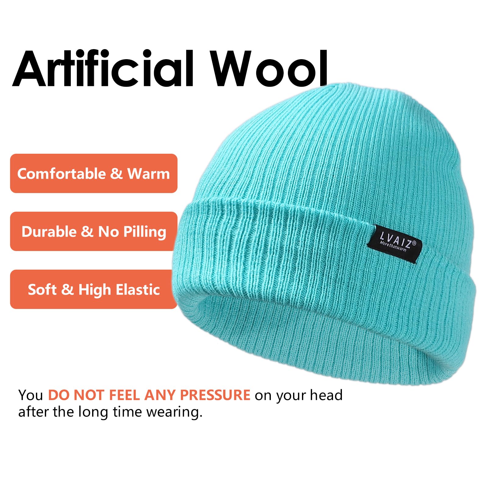 Winter Beanie Hats for Women & Men - Soft Knitted Cuffed Watch Cap, Classic Stretchy Warm Knit Hat for Cold Weather - Perfect for Skiing, Snowboarding & Outdoor Winter Activities