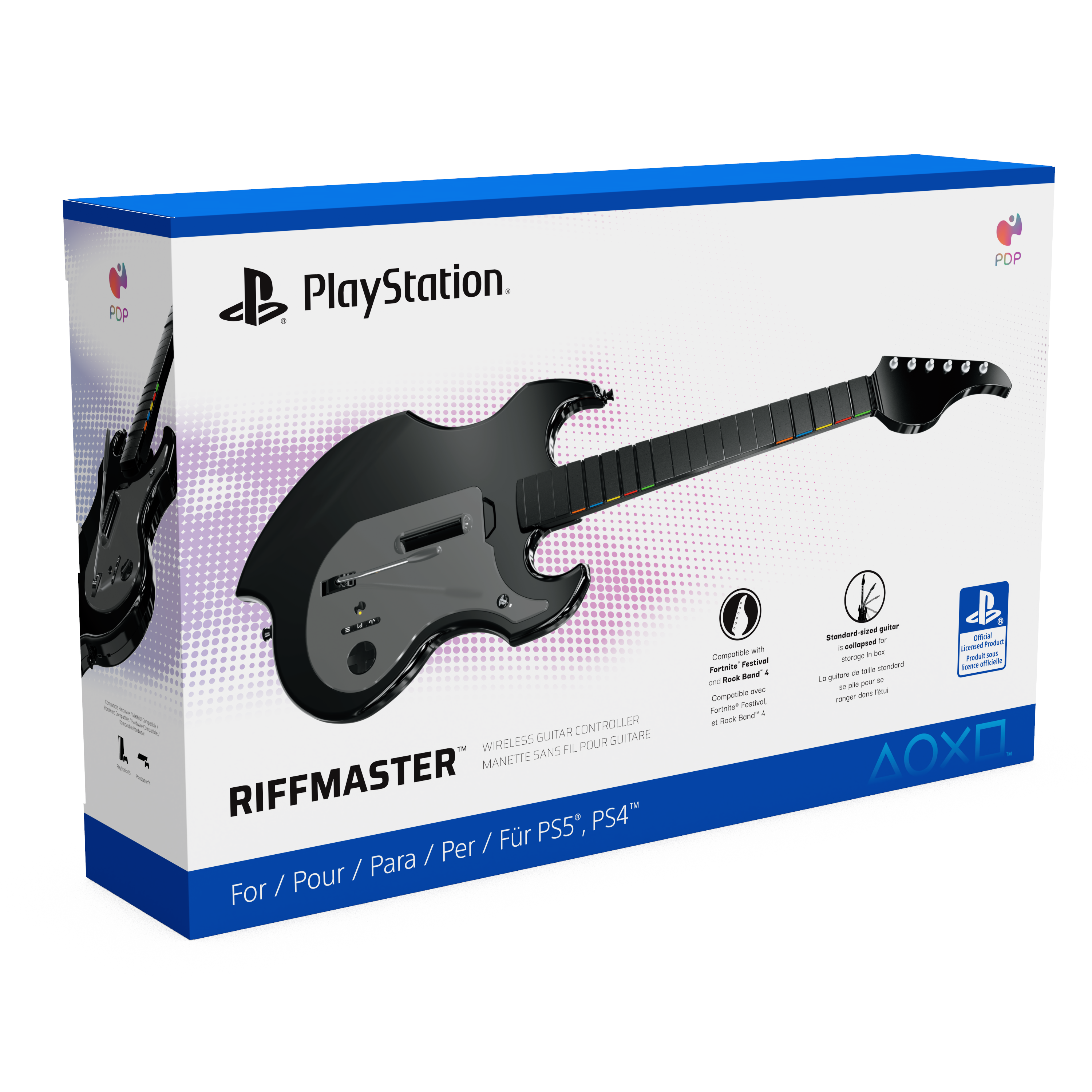 RIFFMASTER Wireless Guitar Controller for PlayStation 5 & PS4 - Compatible with Rock Band & Guitar Hero Games - Perfect for Gaming Parties & Music Lovers