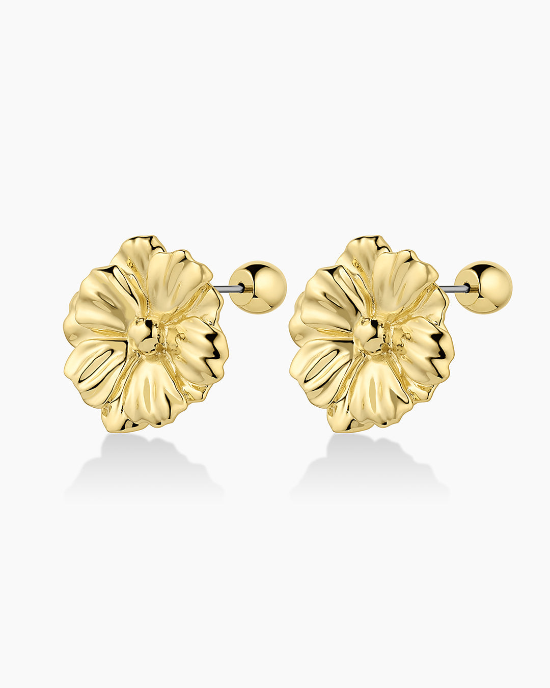 Camila Stud Earrings for Women - Elegant Gold Plated Cubic Zirconia Studs - Perfect for Everyday Wear, Parties & Gifts