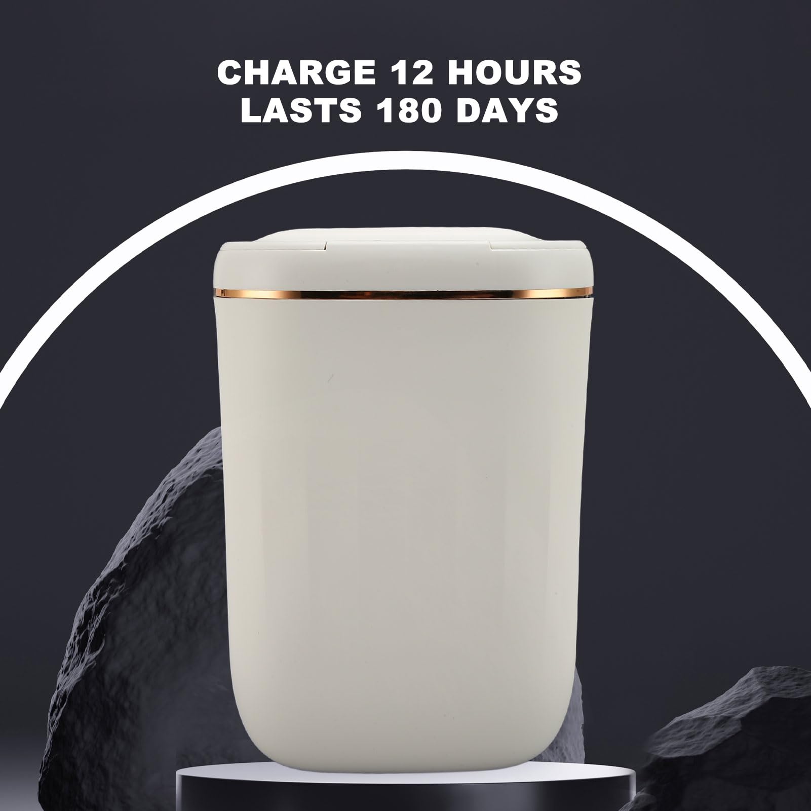 20L High Capacity Automatic Touchless Trash Can with Motion Sensor Lid - Rechargeable Waterproof Smart Trash Bin for Bathroom, Kitchen, Office & Home Use - Hands-Free Motion Activated Waste Bin for Convenient Disposal